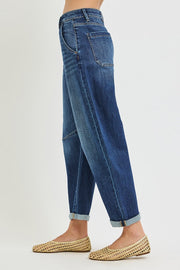 Country Road High Rise Ankle Crop Baggy Barrel Jeans