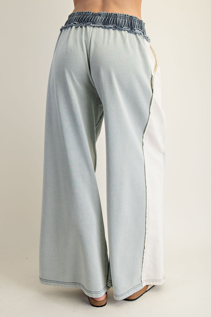 Jensen Color-Block Drawstring Wide Leg Lounge Pants