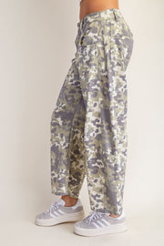 Commander High Rise Soft Washed Barrel Camo Pants