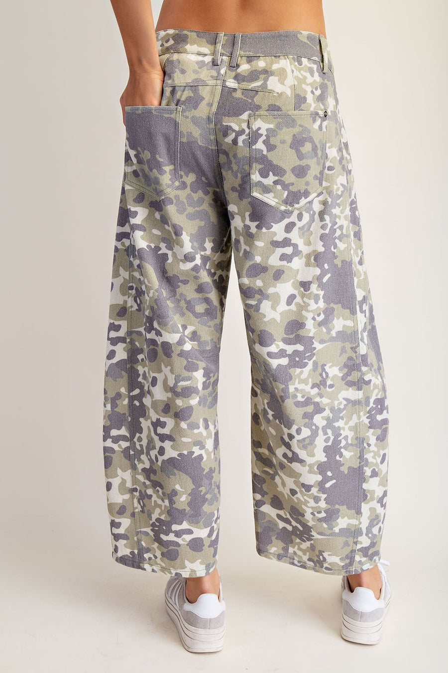 Commander High Rise Soft Washed Barrel Camo Pants