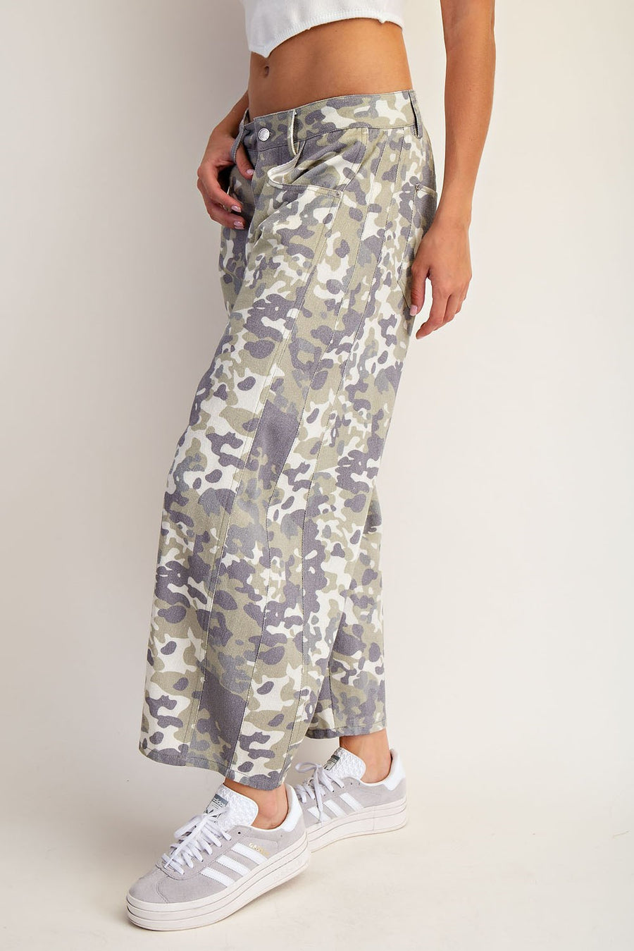 Commander High Rise Soft Washed Barrel Camo Pants