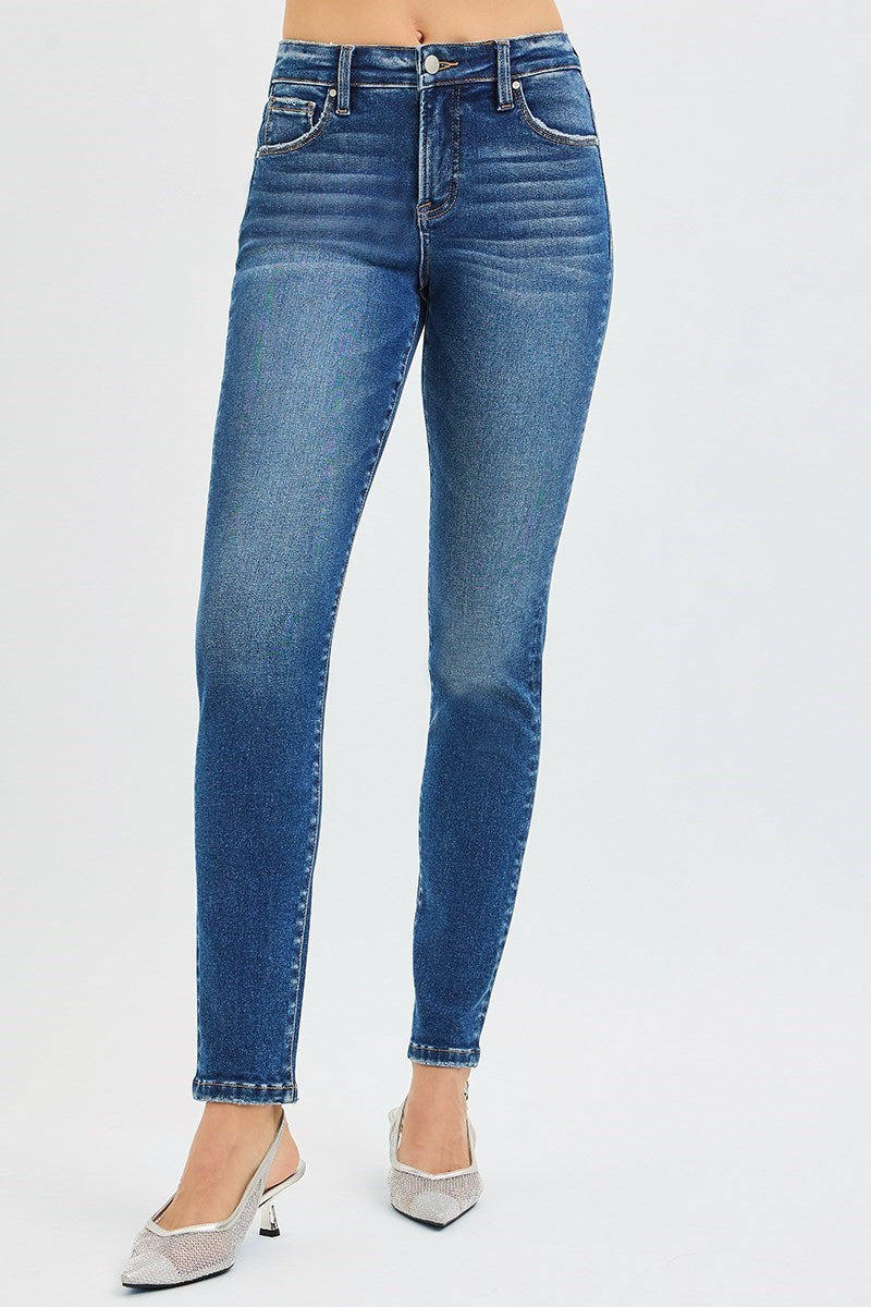 Throttle Tummy Control Mid Rise Ankle Skinny Jeans
