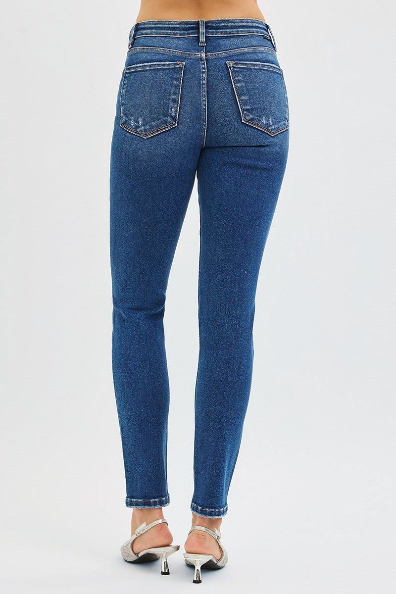 Throttle Tummy Control Mid Rise Ankle Skinny Jeans