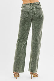 Tribe TC Mid-Rise Mineral Washed Straight Corduroy Pants