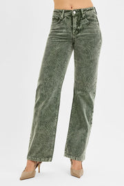 Tribe TC Mid-Rise Mineral Washed Straight Corduroy Pants