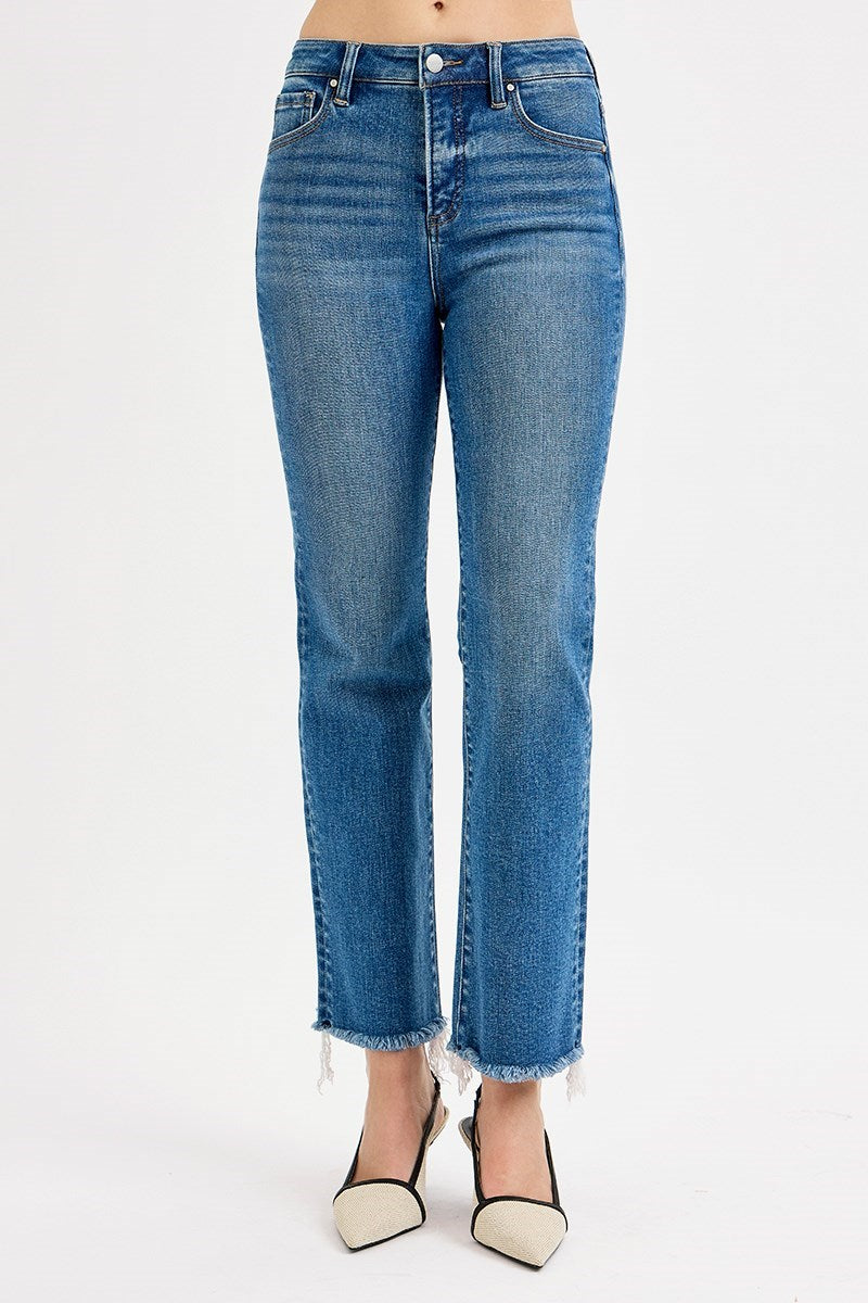 Catwalk TC High Rise Straight Fit Ankle Crop Jeans