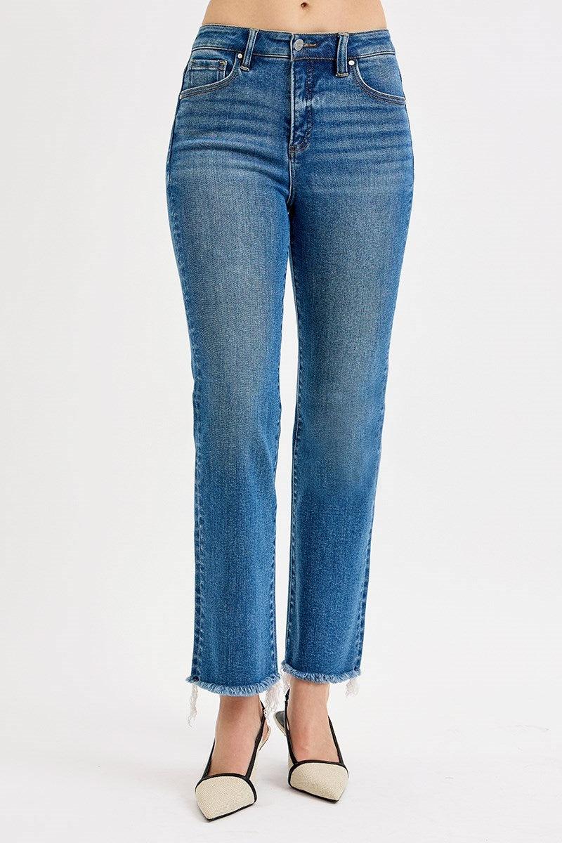 Catwalk TC High Rise Straight Fit Ankle Crop Jeans