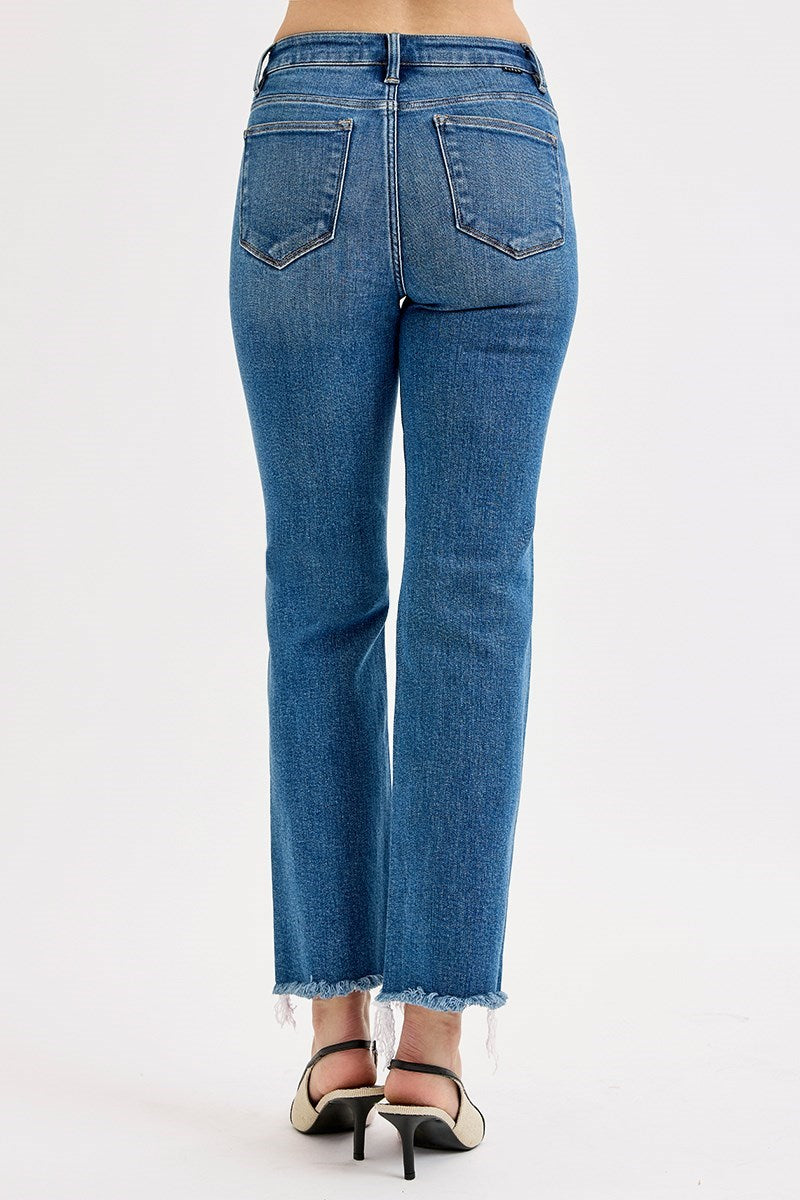 Catwalk TC High Rise Straight Fit Ankle Crop Jeans