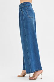 Abba Mid Rise Wide Leg Trouser Denim Pant