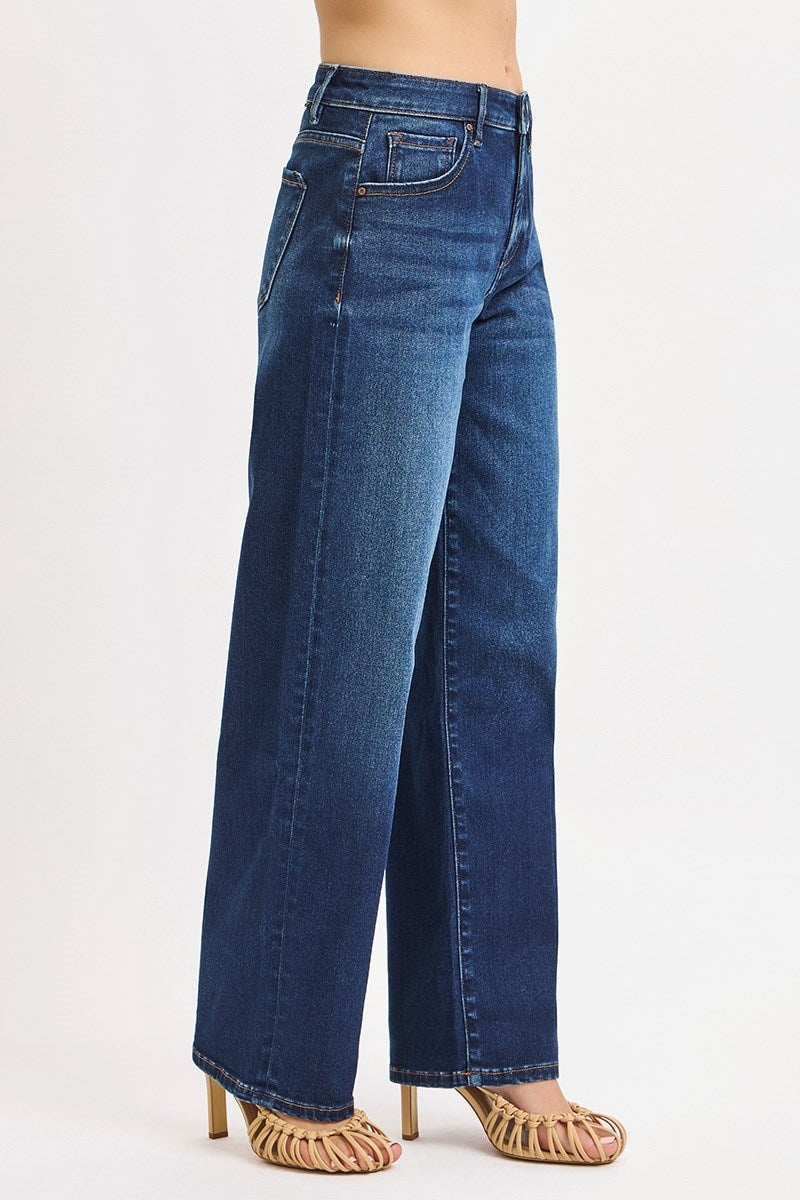 Cattleman Mid Rise Baggy Wide Jeans