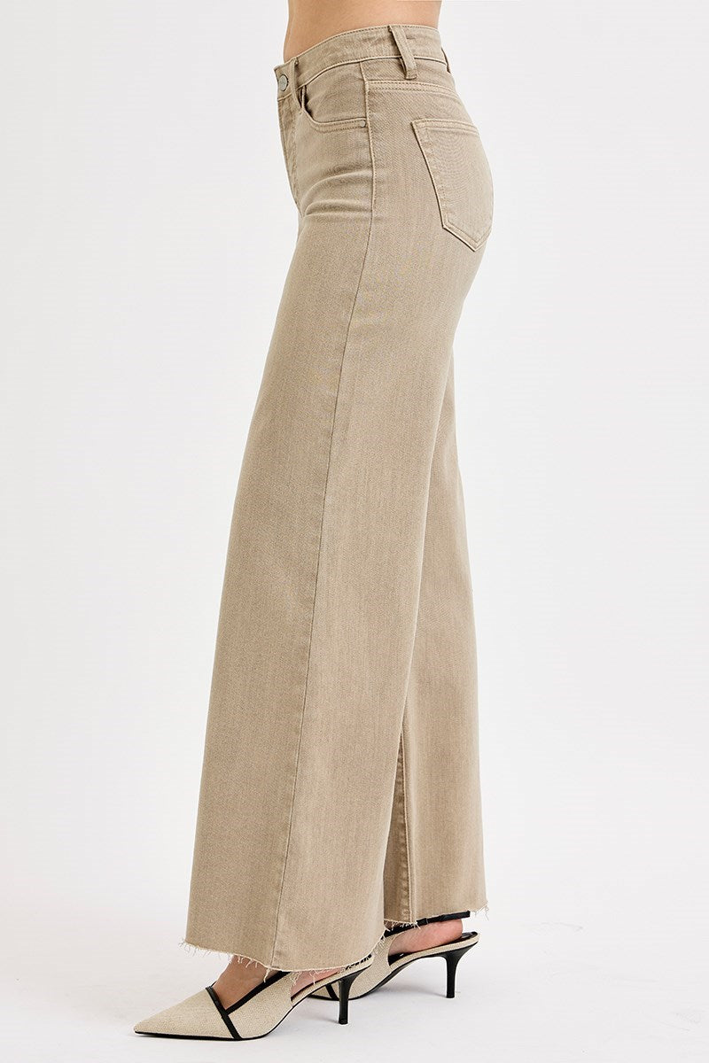 Gold-Digger High Rise Lurex Gold Wide Leg Palazzo Pants