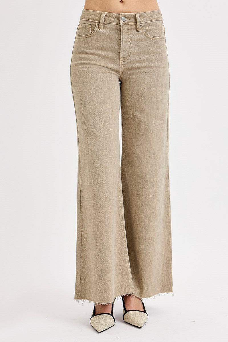Gold-Digger High Rise Lurex Gold Wide Leg Palazzo Pants