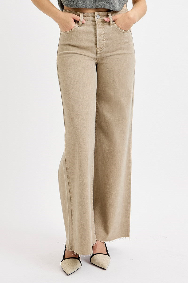 Gold-Digger High Rise Lurex Gold Wide Leg Palazzo Pants