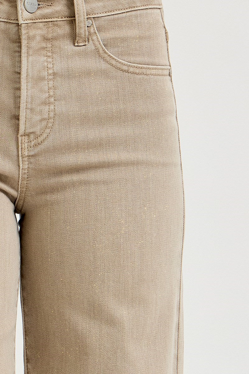 Gold-Digger High Rise Lurex Gold Wide Leg Palazzo Pants