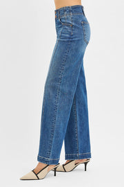Young Guns Mid Rise Baggy Wide Fit Jeans