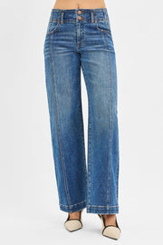 Young Guns Mid Rise Baggy Wide Fit Jeans