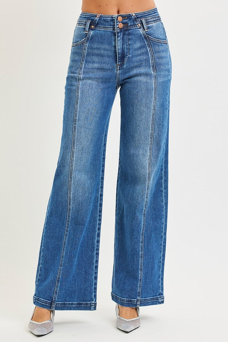 Cattle Drive High Rise Wide Leg Jeans