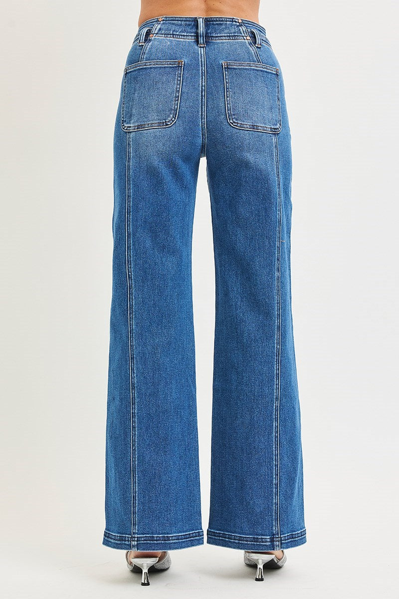 Cattle Drive High Rise Wide Leg Jeans