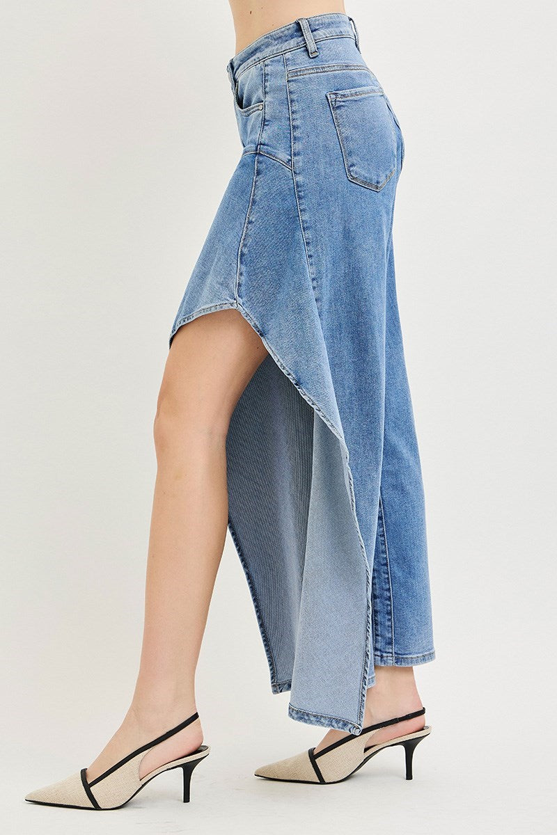 Call Me Crazy Ruffled Wide Open Leg Jeans