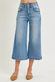 Suspicious Minds High Rise Wide Leg Crop Jeans
