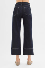 Jailbreak TC High Rise Front Seam Wide Crop Jeans