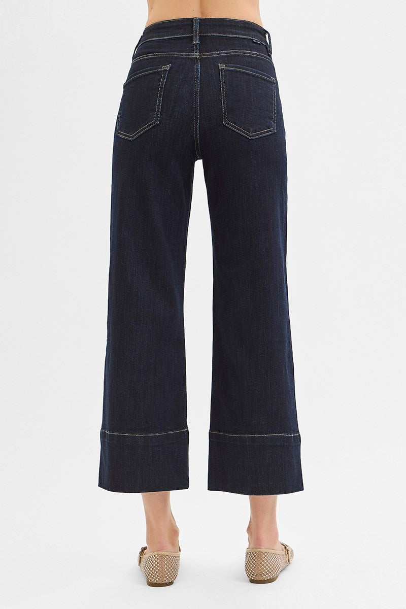 Jailbreak TC High Rise Front Seam Wide Crop Jeans