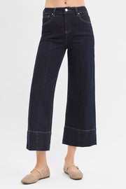 Jailbreak TC High Rise Front Seam Wide Crop Jeans