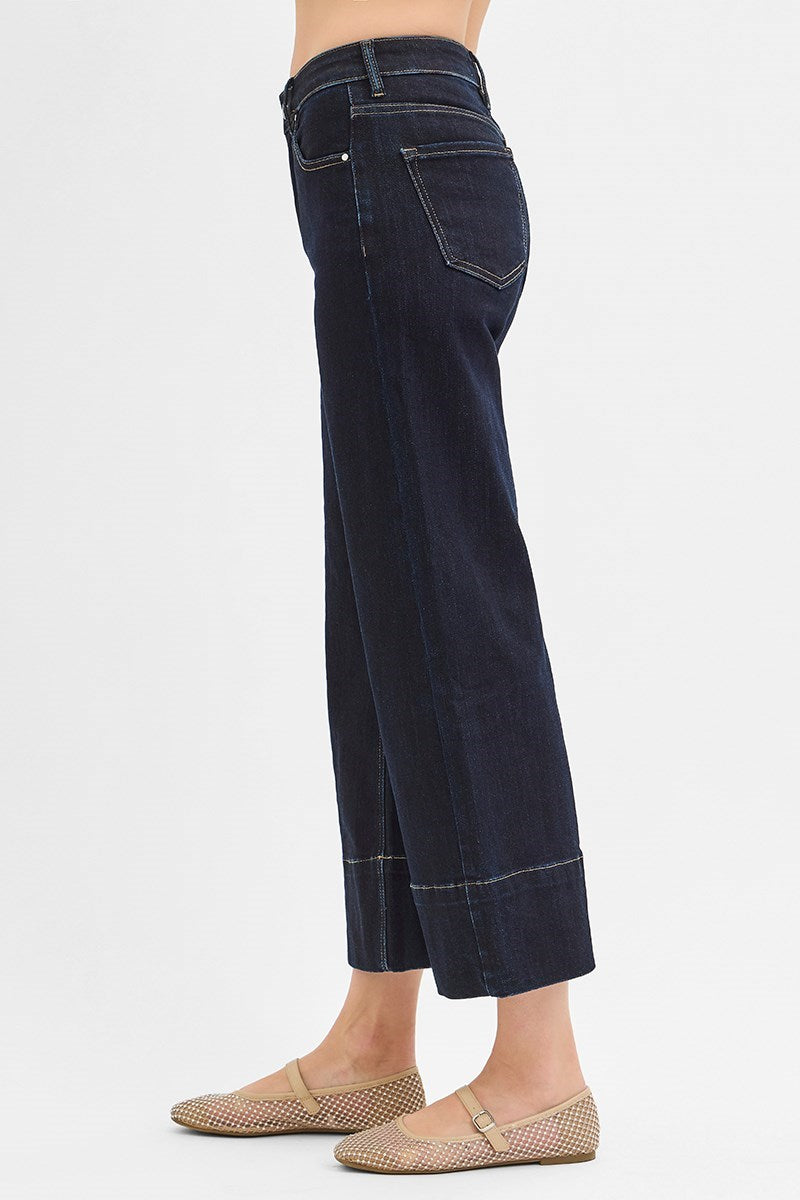 Jailbreak TC High Rise Front Seam Wide Crop Jeans