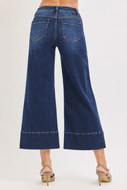 Mugshot TC Mid Rise Front Seam Wide Crop Jeans