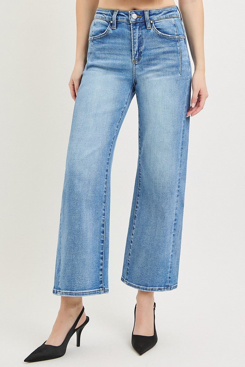 Breaking Bad High Rise Slouchy Crop Wide Jeans