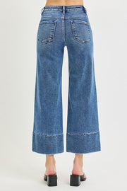 Firestone TC High Rise Front Seamed Ankle Cropped Wide Leg Jeans
