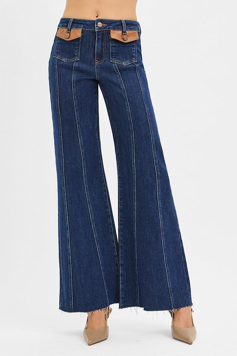 Hide Your Crazy High Rise Wide Flare Jeans