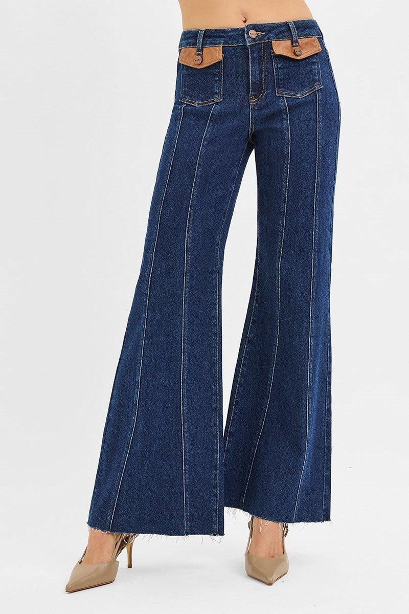 Hide Your Crazy High Rise Wide Flare Jeans