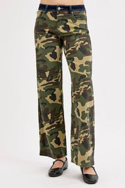 GI Joe Mid Rise Straight Wide Fit Camo Jeans
