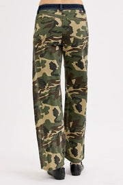 GI Joe Mid Rise Straight Wide Fit Camo Jeans