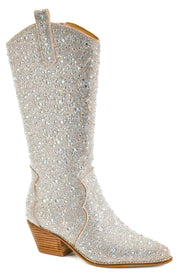 Hey Girl by Corkys "Pony Up" Clear Rhinestone Boots