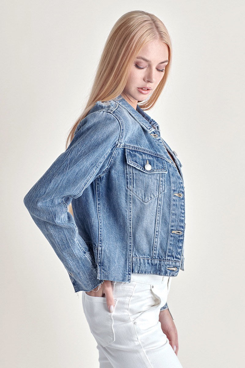 Mayhem Distressed Denim Jacket