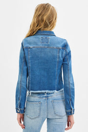 Rambler Irregular Fray Hem Denim Jacket