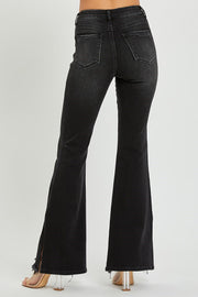 Sabbath High Rise Ankle Slit Flare Leg Jeans