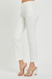 Iceman Tummy Control Mid Rise Straight Crop Jeans