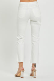 Iceman Tummy Control Mid Rise Straight Crop Jeans