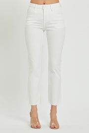 Iceman Tummy Control Mid Rise Straight Crop Jeans