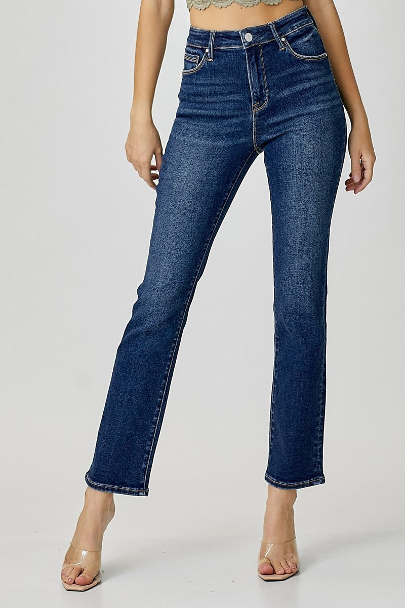 Duran Mid-Rise Ankle Straight-Slim Jeans