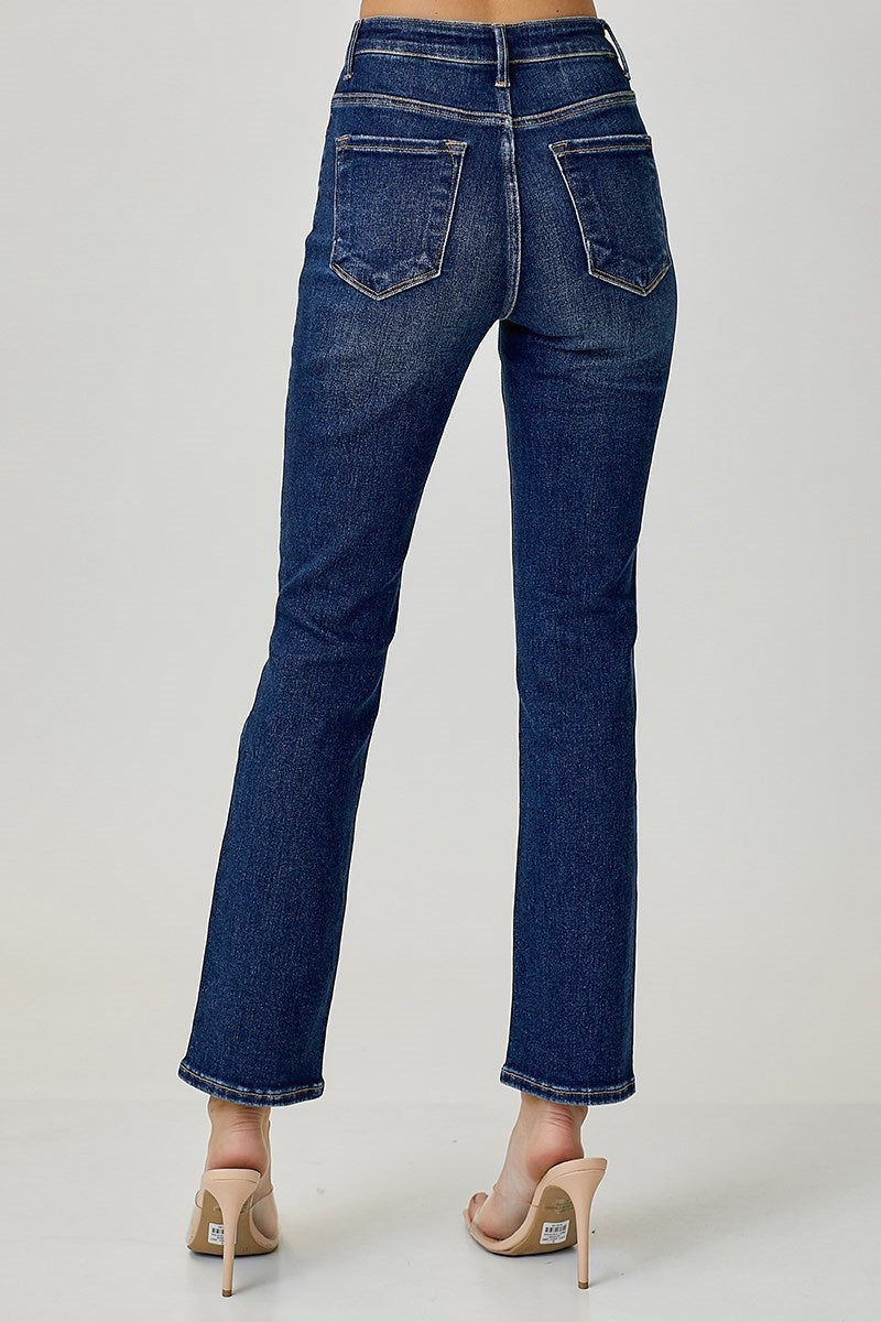 Duran Mid-Rise Ankle Straight-Slim Jeans