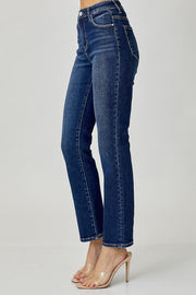 Duran Mid-Rise Ankle Straight-Slim Jeans