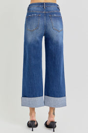 Love Bites TC High Rise Wide Cuffed Ankle Crop Jeans