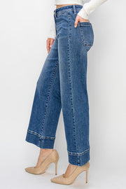 Gaga High Rise Ankle Cropped Wide Leg