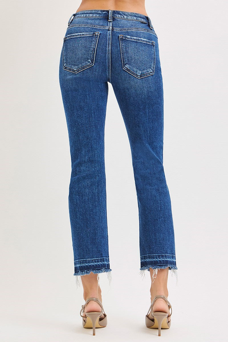 Demolition High Rise Straight Leg Crop Jeans