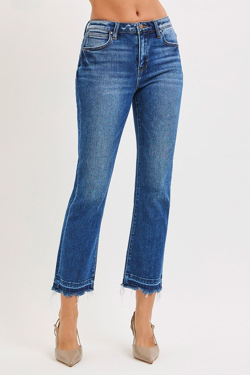 Demolition High Rise Straight Leg Crop Jeans