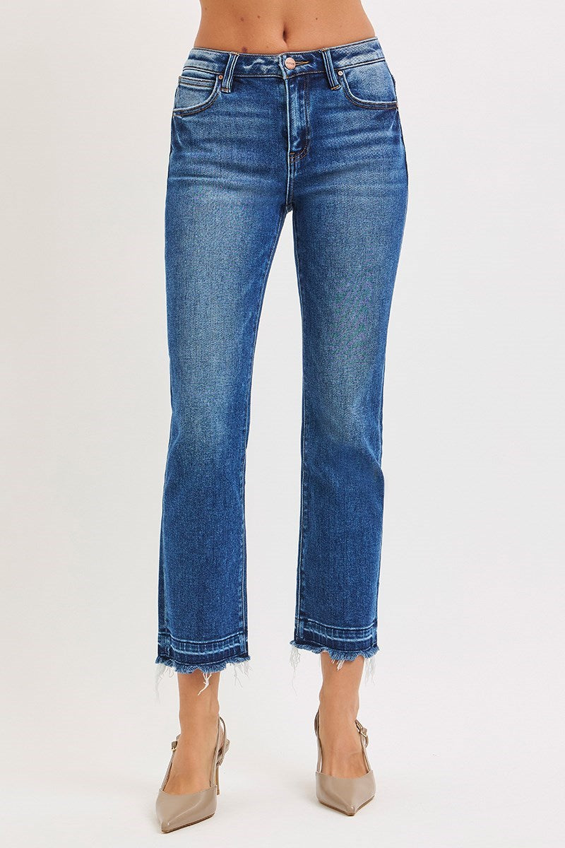 Demolition High Rise Straight Leg Crop Jeans
